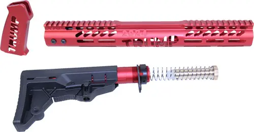 Anodized Red AR15 Trump Series Furniture Set by Guntec