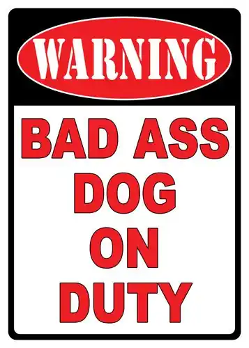 Beware of Dog: River's Edge 12"x17" Sign