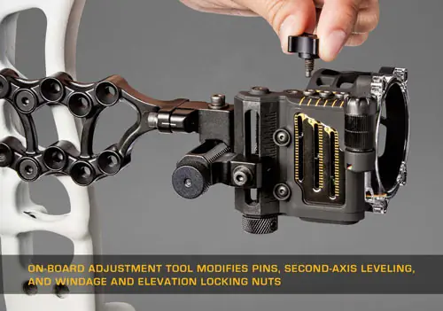 Trophy Ridge Fix 5 Bow Sight - 3-Pin .019 RH Black