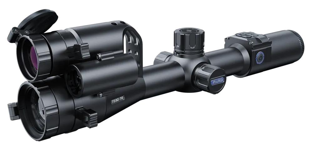 PARD TD3270/850/L/F TD32 Multispectral Thermal Night Vision Rifle Scope with Laser Rangefinder, Black 3-6.5x 70mm, 35mm Multi Reticle