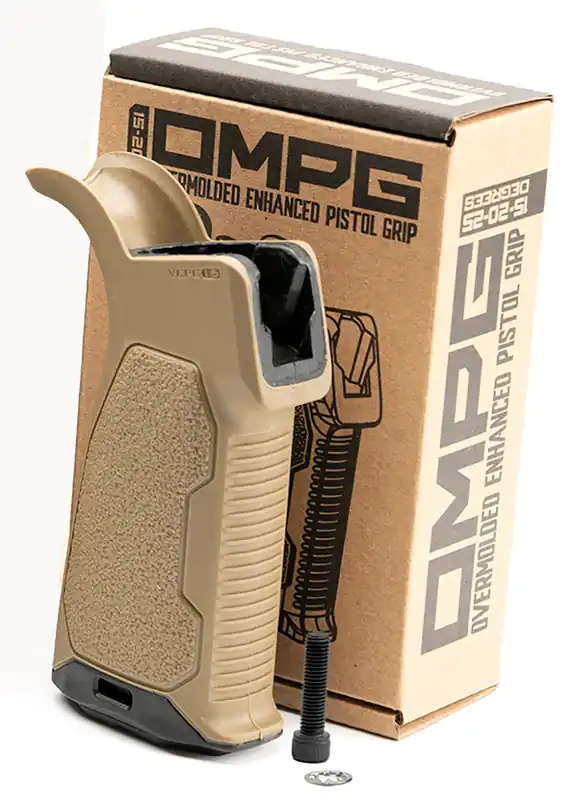 Strike Industries AR Enhanced Pistol Grip 15° FDE Rubber