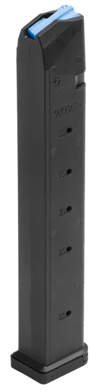Leapers RBTGL933 33rd 9mm Glock Magazine Black Polymer/Steel