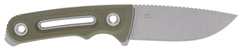 SOG FX 3.75" Fixed Blade Knife with Green G10 Handle and Stonewashed CPM 154 SS Blade
