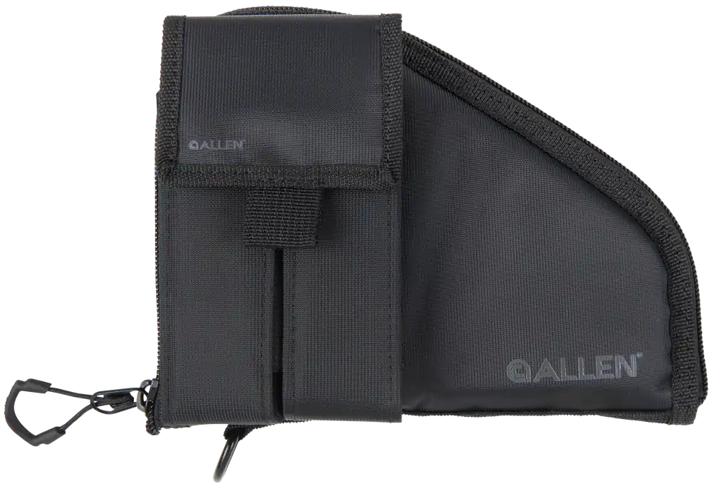 Compact Handgun Pistol Case with Mag Pouch - Black Nylon by Allen 78-7