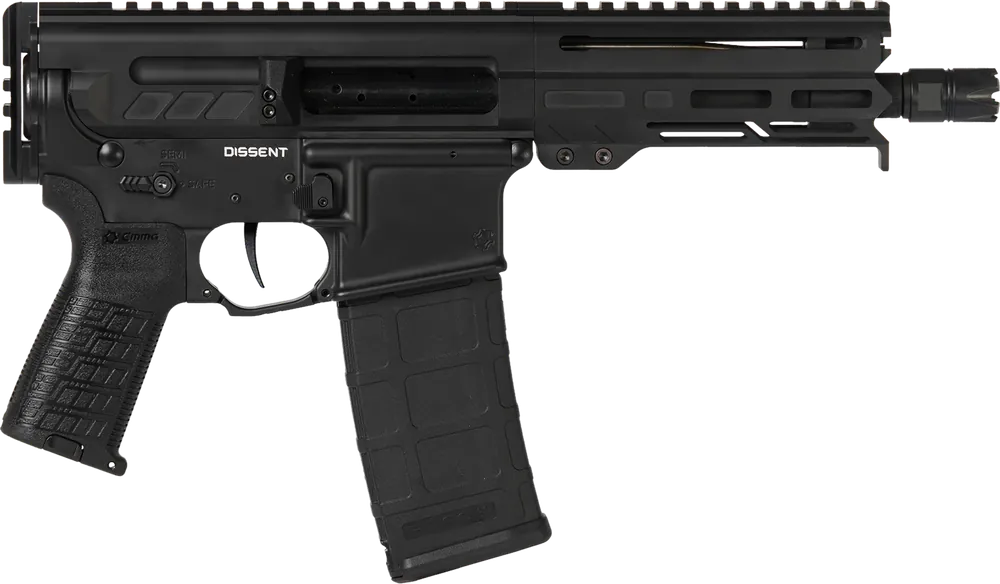 CMMG Dissent 5.56 NATO Pistol with Black Cerakote and Zeroed Trigger