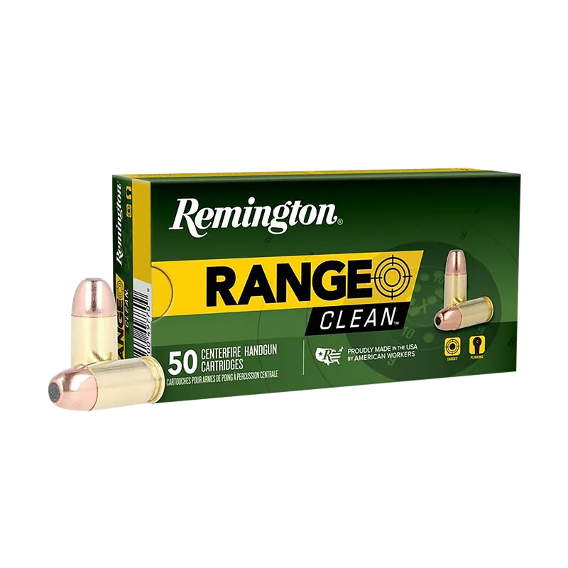 Remington Range Clean 380ACP 95gr Flat Nose Ammo - 50 Rounds per Box