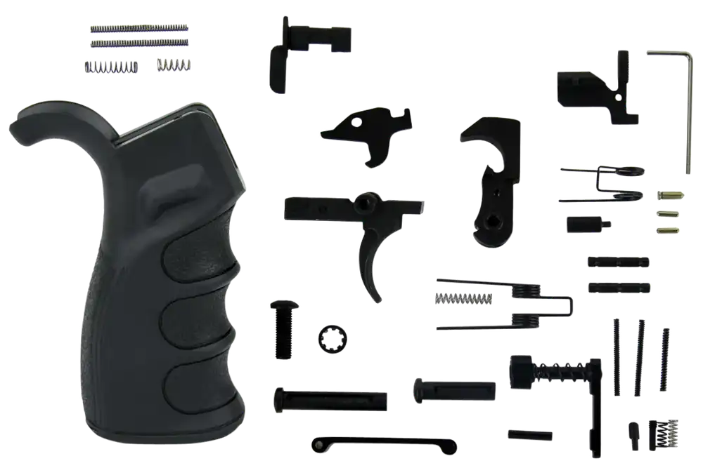 TacFire AR-15 Lower Parts Kit with Black PGAR-B Grip