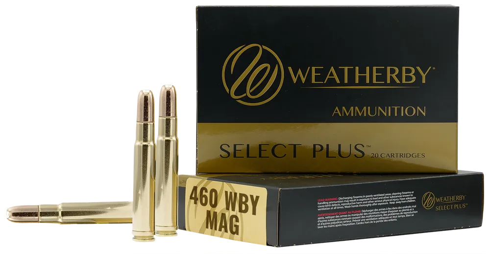 Weatherby Select Plus 460WthbyMag 450gr Barnes TSX Lead-Free Ammo 20/Box