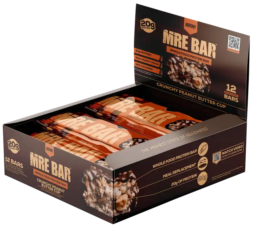 Redcon1 MRE Protein Bar - Crunchy Peanut Butter Cup, 12-Pack