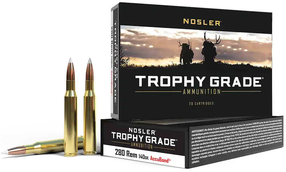 Nosler Trophy Grade 280 Remington 140gr AccuBond Ammunition - 20 Rounds