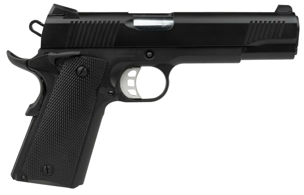Tisas 1911 Duty 9mm Luger Pistol with Black Cerakote Finish and Overmolded Grips