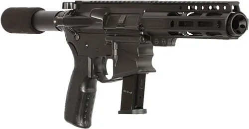 4" Black TPR 30-Round Magazine for Bersa AR9 9mm with Compensator