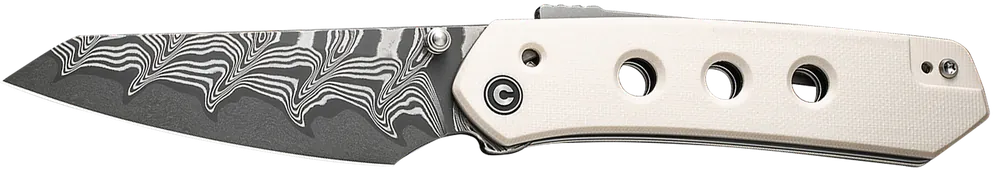 Civivi Vision FG Folding Knife with Damascus Blade and Ivory G10 Handle