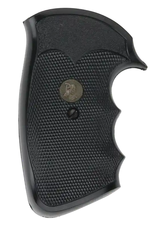 Pachmayr Gripper Grip for Colt Python & Trooper - Black Rubber with Finger Grooves
