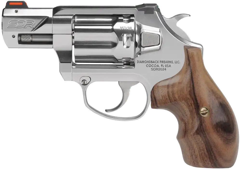 Diamondback DB075AS701 Revolver: 357 Mag/38 Special +P, Stainless Steel, Hogue Wood Grip