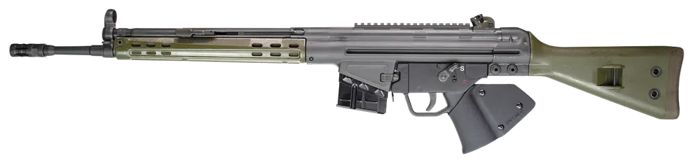 Reconditioned PTR 400 GIR 308 Win/7.62x51mm NATO Rifle, 18" Barrel, 10+1 Capacity, CA Compliant, Black Parkerized Receiver, Green Synthetic Stock, Black Paddle Grip
