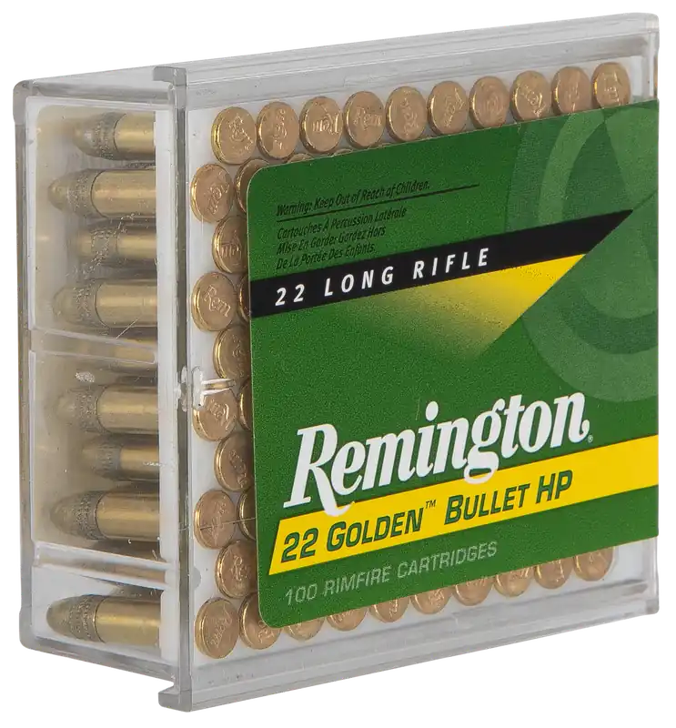 Remington Golden Bullet 22LR 36gr Hollow Point Ammo - 100/Box