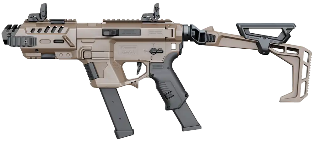 Recover Tactical P-IX+Basic PG9 Folding Stock with Metal Front Guard in Tan