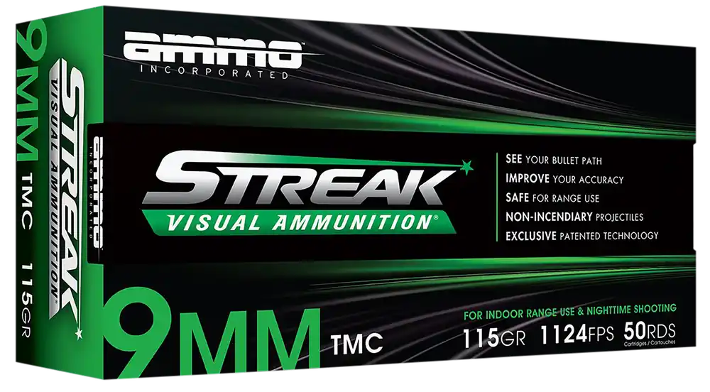 Ammo Inc 9mm Luger 115gr Green Streak Visual TMC 50 Rounds