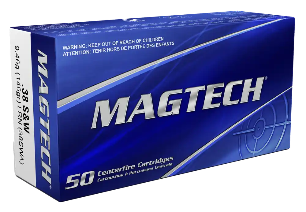 Magtech 38S&W 146gr LRN Ammo - 50 Rounds per Box