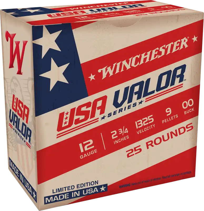 Winchester USA Valor 12 Gauge 00 Buckshot 25/Box
