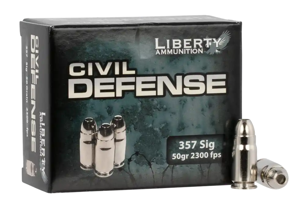 Liberty Ammunition Civil Defense .357 Sig 50gr Lead-Free Hollow Point - 20 Rounds