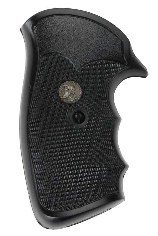 Pachmayr Gripper Grip for S&W K/L Frame Square Butt - Checkered Rubber with Finger Grooves