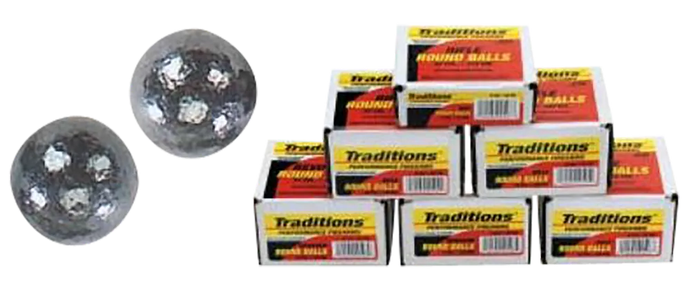 Traditions A1241 .50 Caliber Lead Rifle Balls 177gr - 20 Pack