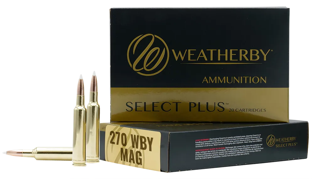 Weatherby Select Plus .270 Wby Mag 130gr Barnes TTSX Lead-Free Ammo 20/Box