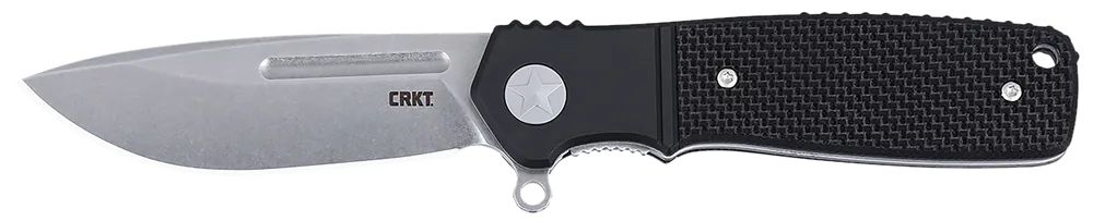 CRKT Homefront EDC Compact Folding Knife with Stonewashed S35VN Blade and Black G10 Handle