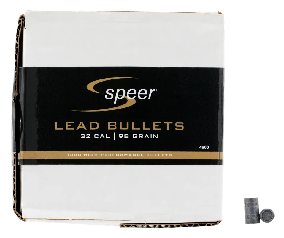 Speer 4600 .32 Caliber 98 Grain Lead Wadcutter Handgun Ammunition - 1000 Rounds