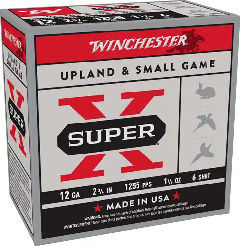 Winchester Super-X 12GA 2.75" 1-1/8oz #6 1255FPS 250 Rounds Case