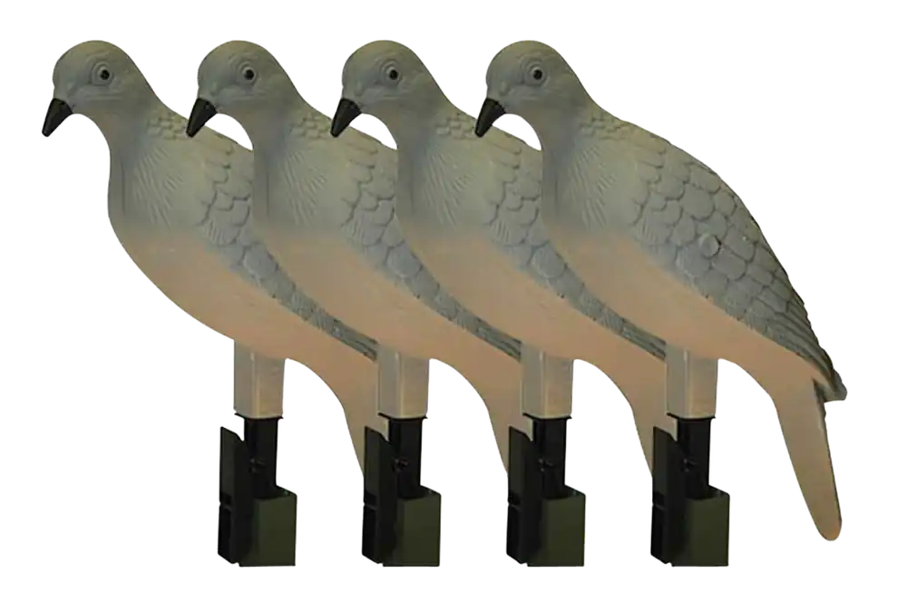 Mojo Outdoors HW9004 Clip-On Dove Decoys, Natural Plastic, 4-Pack