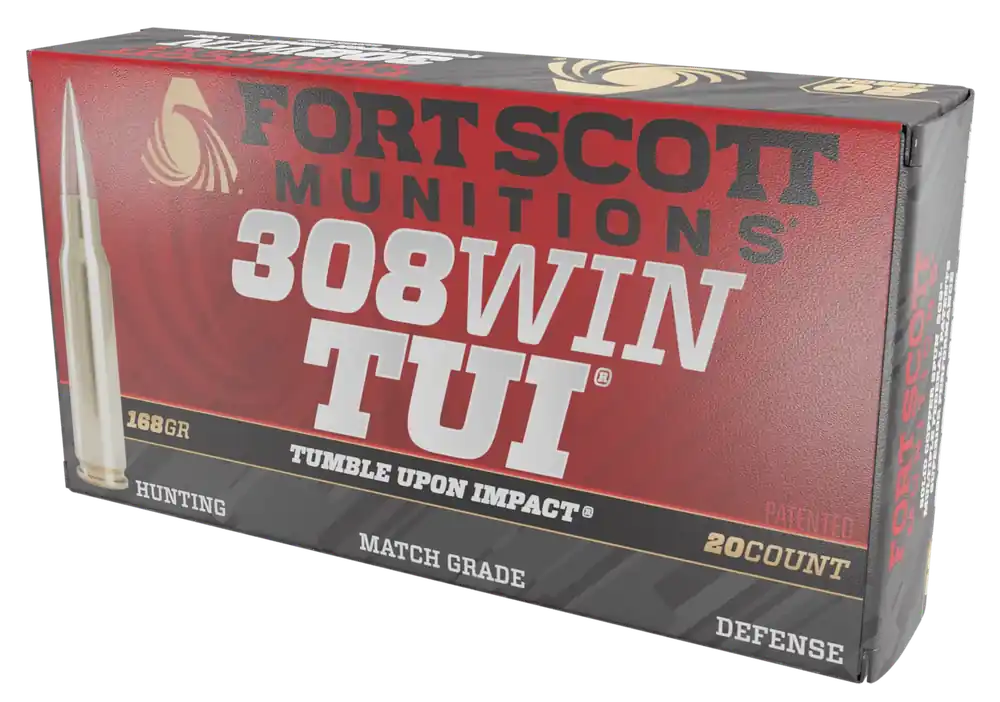 Fort Scott Munitions 308 Win 168gr TUI Brush Hog Solid Copper Ammo 20/Box