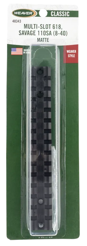 Weaver 48343 Multi-Slot Base for Savage 110 Short Action - Black Finish