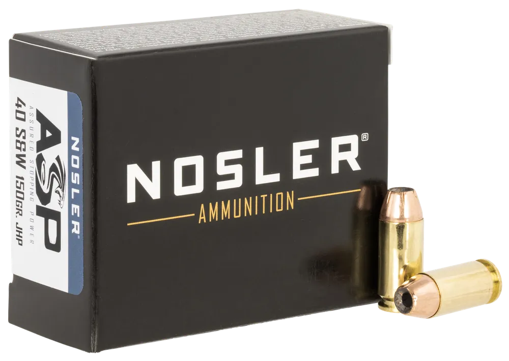 Nosler 51283 40S&W 150gr JHP Handgun Ammo - 20 Rounds