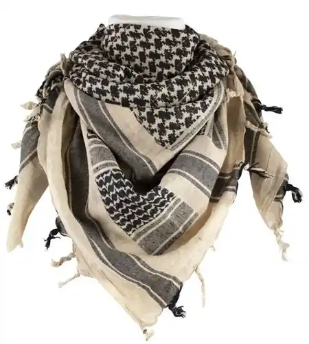 Khaki/Black Red Rock Shemagh Head Wrap