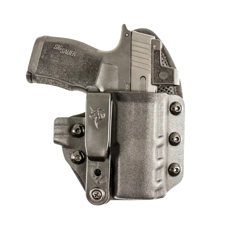 DeSantis Gunhide 206KA6RZ0 Uni-Tuk IWB Holster for Springfield Hellcat OSP - Right Handed, Black Kydex Belt Clip