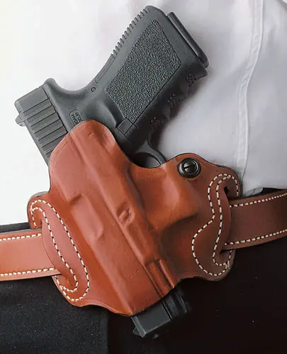 DeSantis Mini Slide Holster for M&P 9/40 - OWB RH Leather, Tan