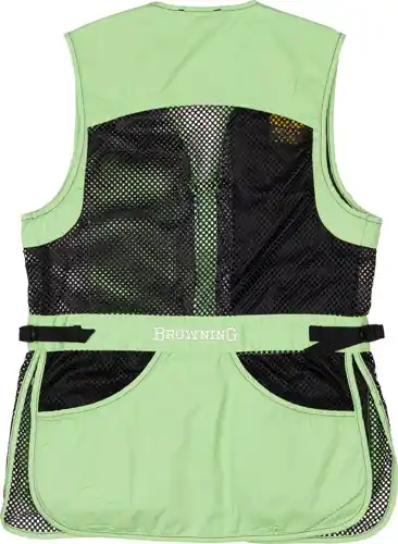 Black/Neomint Browning Mesh Shooting Vest for Women - Medium Size