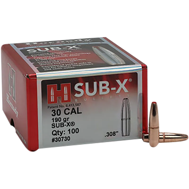 Hornady Sub-X .308 190 gr Subsonic Expanding Bullets - 100 Count