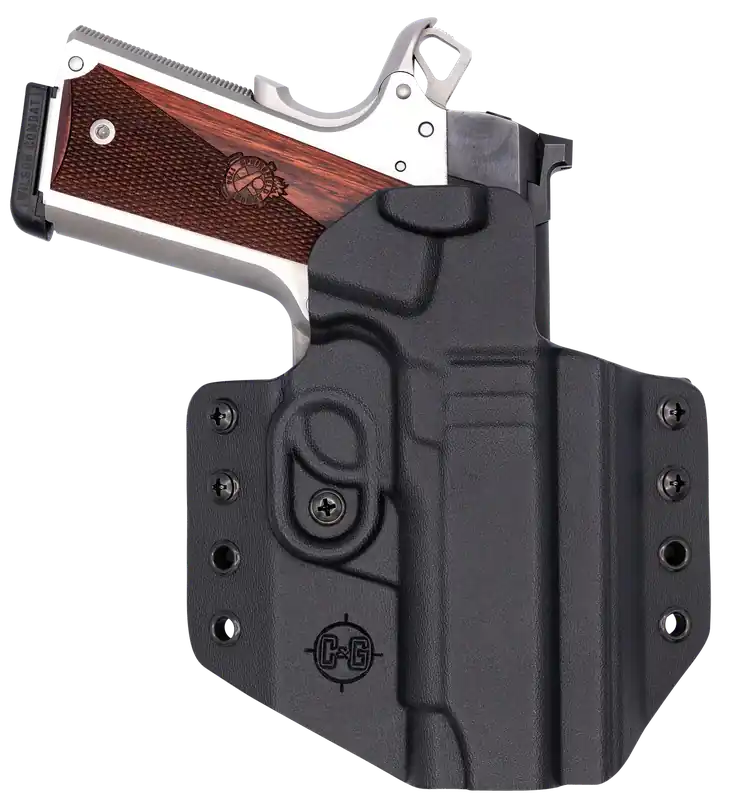 C&G Holsters Covert OWB Black Kydex Belt Loop for 1911 4.25"/Wilson Combat EDC X9 - Right Hand
