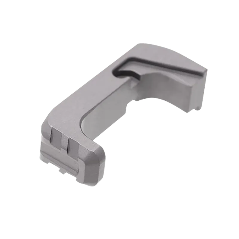 Tyrant CNC Extended Magazine Release for Glock Gen4-5 - Grey Aluminum