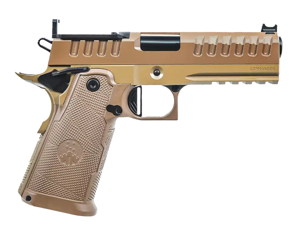Watchtower Firearms Apache 9mm Commander FDE 15+1 4.25" Threaded Barrel Steel Slide