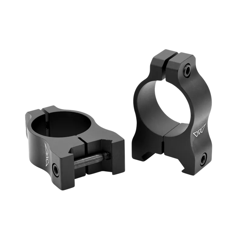 Warne V401M 1" Medium Scope Rings - Vapor Matte Black, 0 MOA