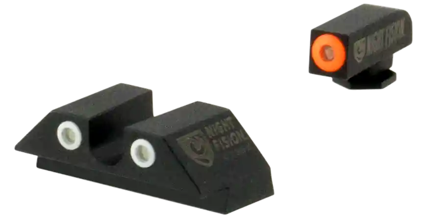 Tritium Night Sights for Glock: Green/Orange Front & Green/Black Rear