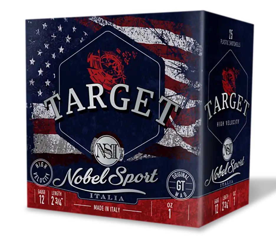 Nobel/Eurosports 12 Gauge Target Shotgun Shells - 1oz 8 Shot, 25/Box