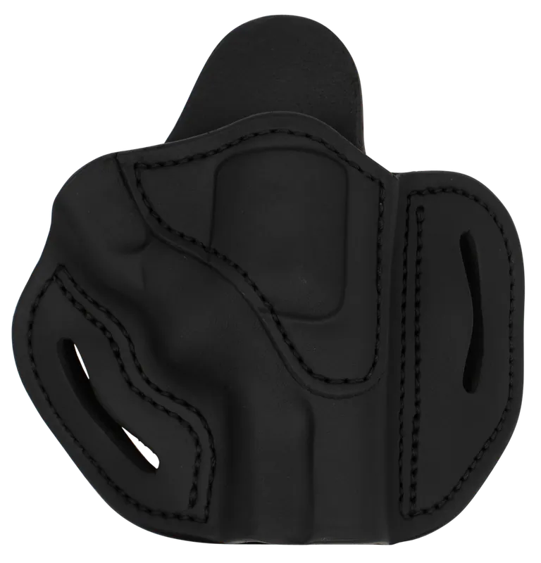 1791 Gunleather Stealth Black Leather Belt Slide Holster for S&W K Frame, Right Hand, Size 02S