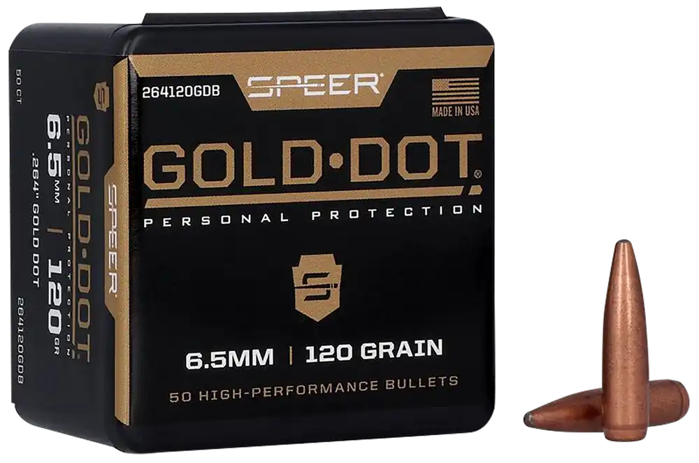 Speer Gold Dot .264 Cal 120gr Bonded Soft Point Ammo - 50 Box/20 Case