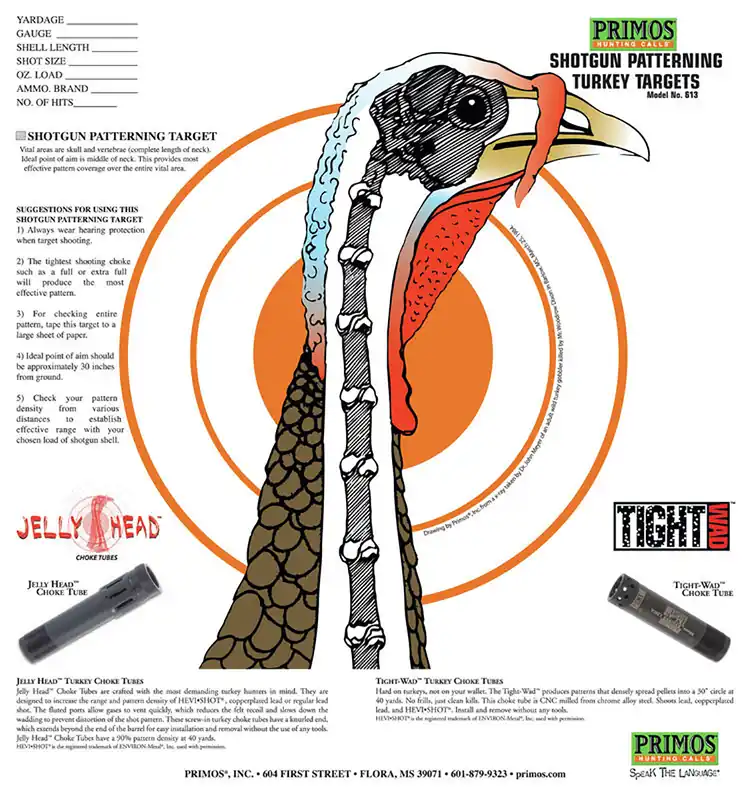 Primos 6041 Turkey Patterning Targets for Shotguns, 12 Pack, Multi-Color
